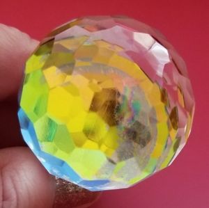 ❤ Crystal Rainbow Prism Wine Topper Stopper Pre-owned *